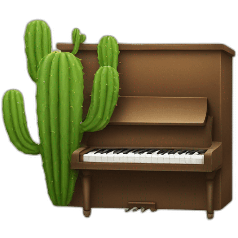 Cactus playing piano emoji