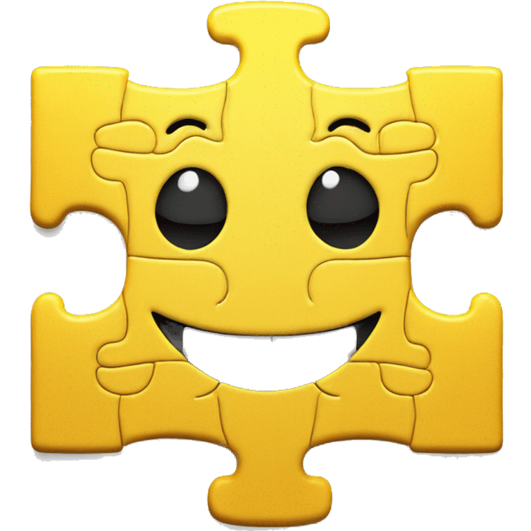 pixel art yellow puzzle piece with happy face emoji