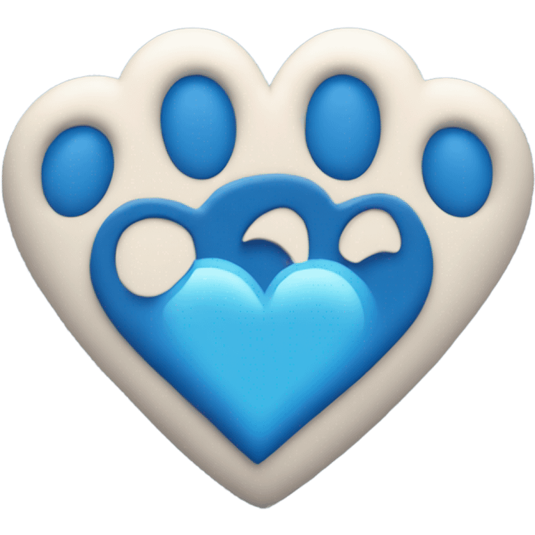 blue heart with paw emoji