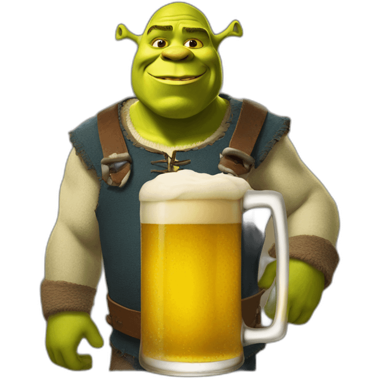 Shrek-drink-beer emoji