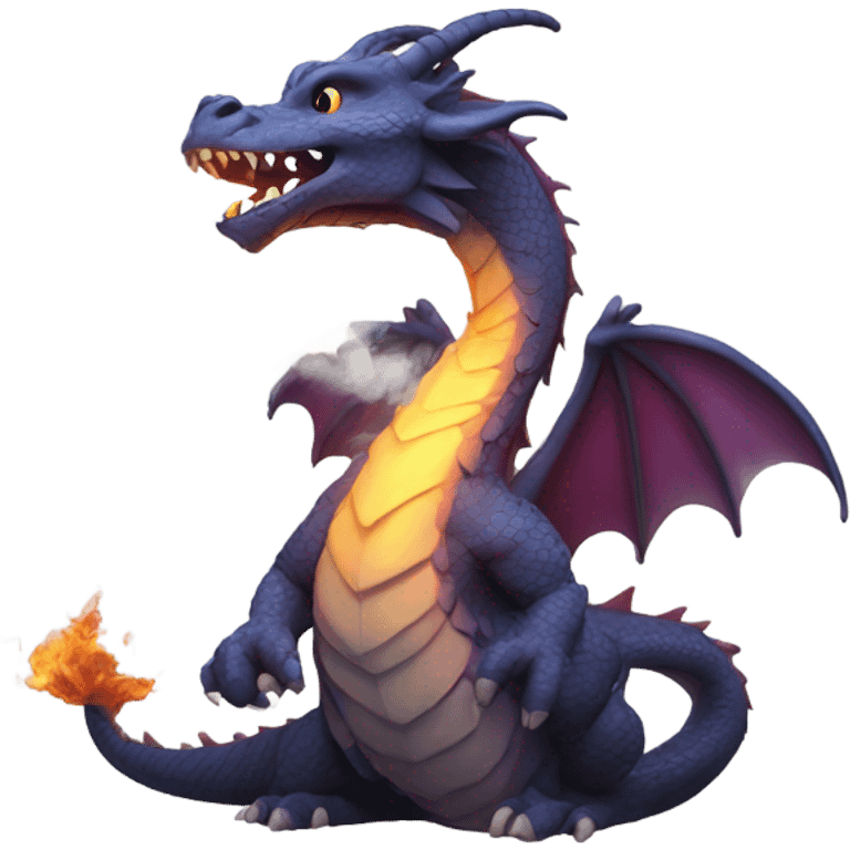 Dragon blowing out smoke emoji