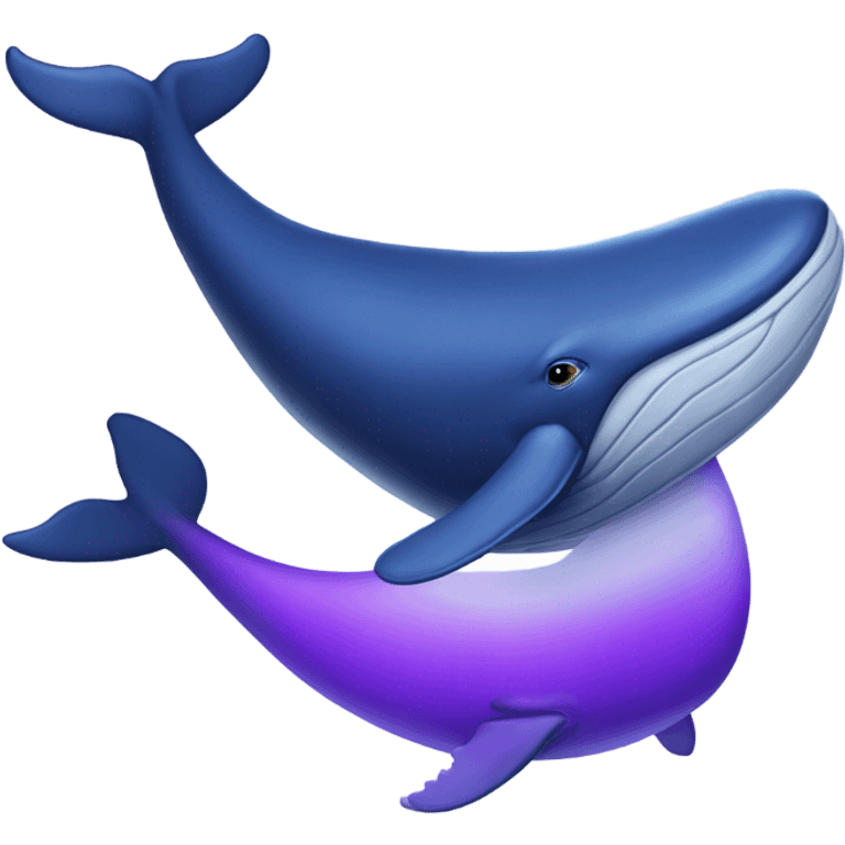 Blue whale purple emoji