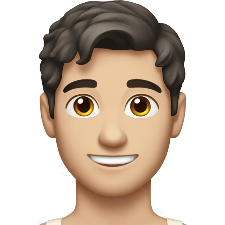 ballet dance male caucasian dark hair emoji