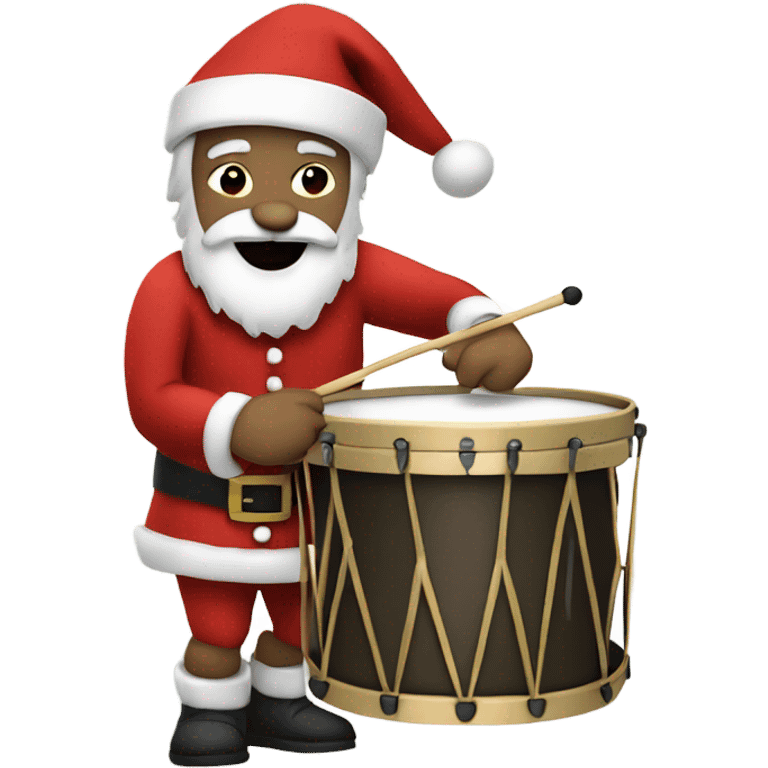 Santa playing  Scottish snare drum  emoji