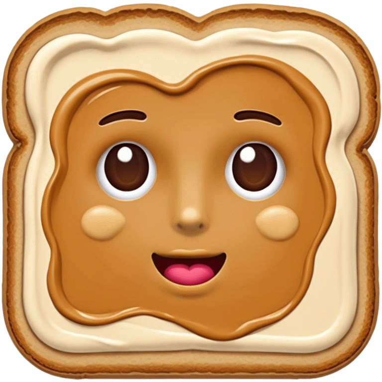 Tartine peanut butter jelly on face emoji