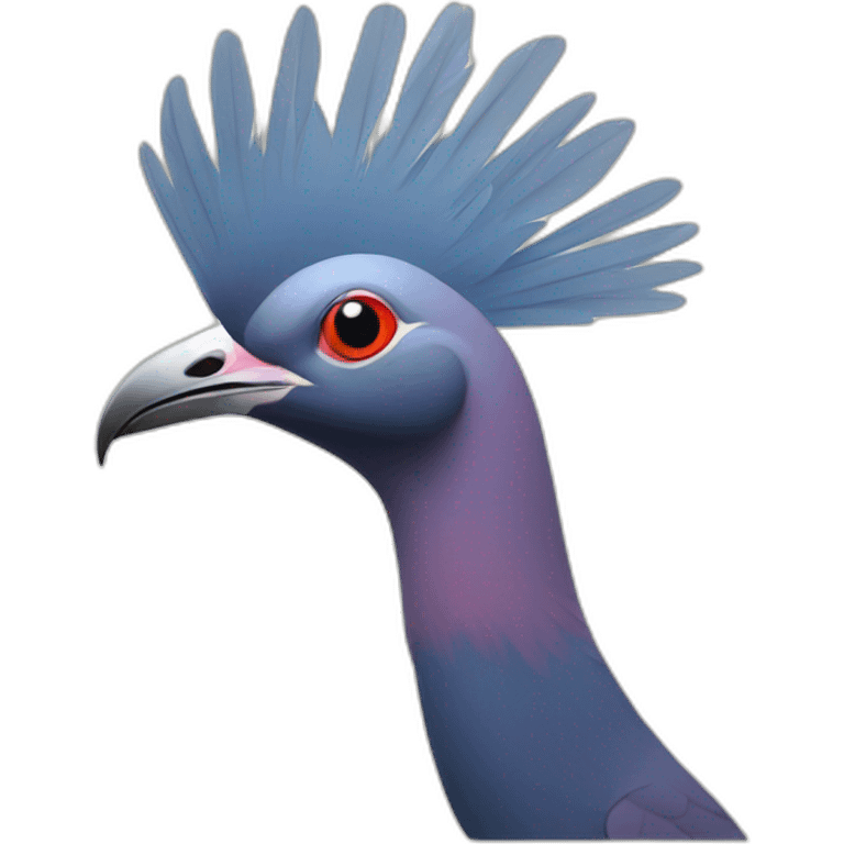 Victoria crowned pigeon  emoji