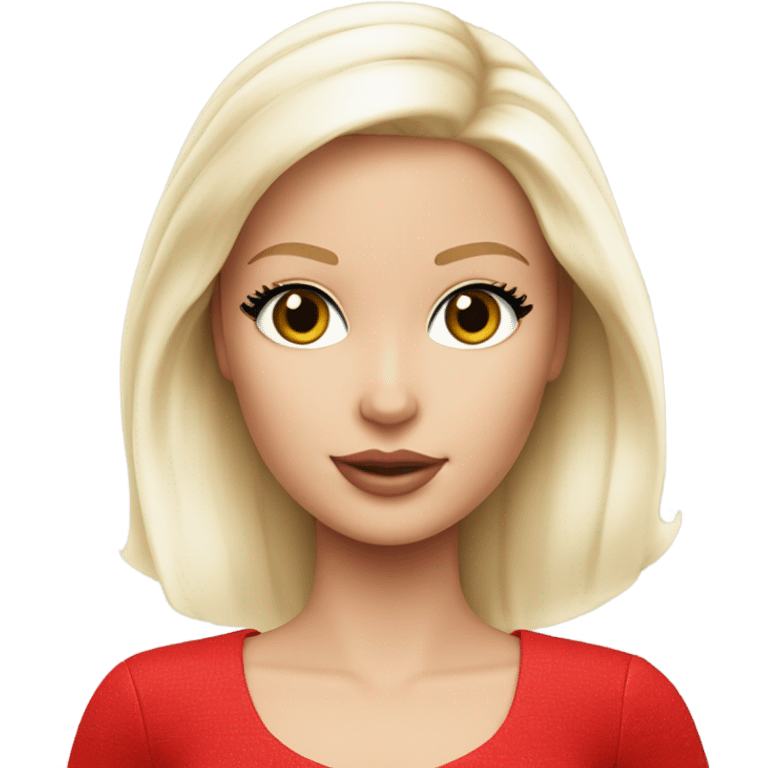  white Barbie girl in red  Christmas emoji