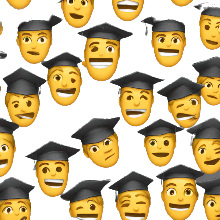 uni student head with a student hat  emoji