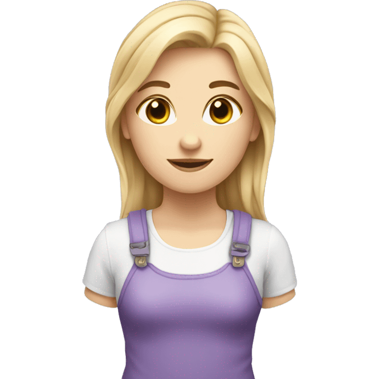 Lavender girl - caucasian  emoji