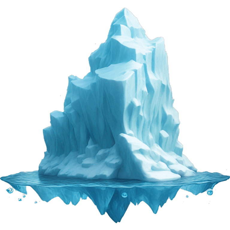 iceberg with small tip and large underwater body emoji