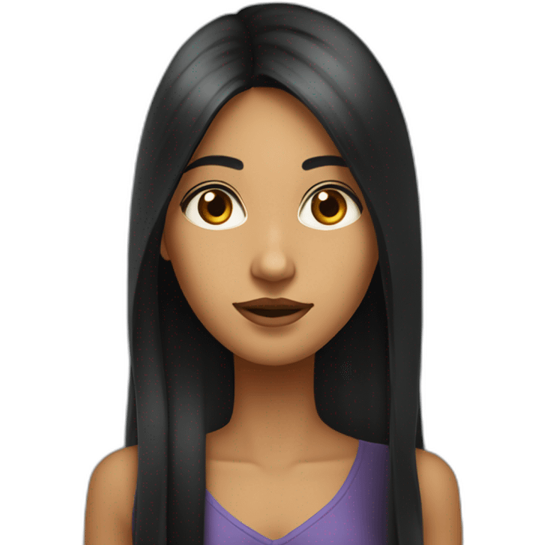 Indian-girl-with-long-hair-and-long-face.black-hair-and-eyes.long-nose.medium-size-mouth-and-big-but-long-eyes emoji