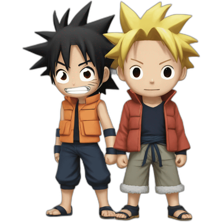 Naruto and Luffy emoji