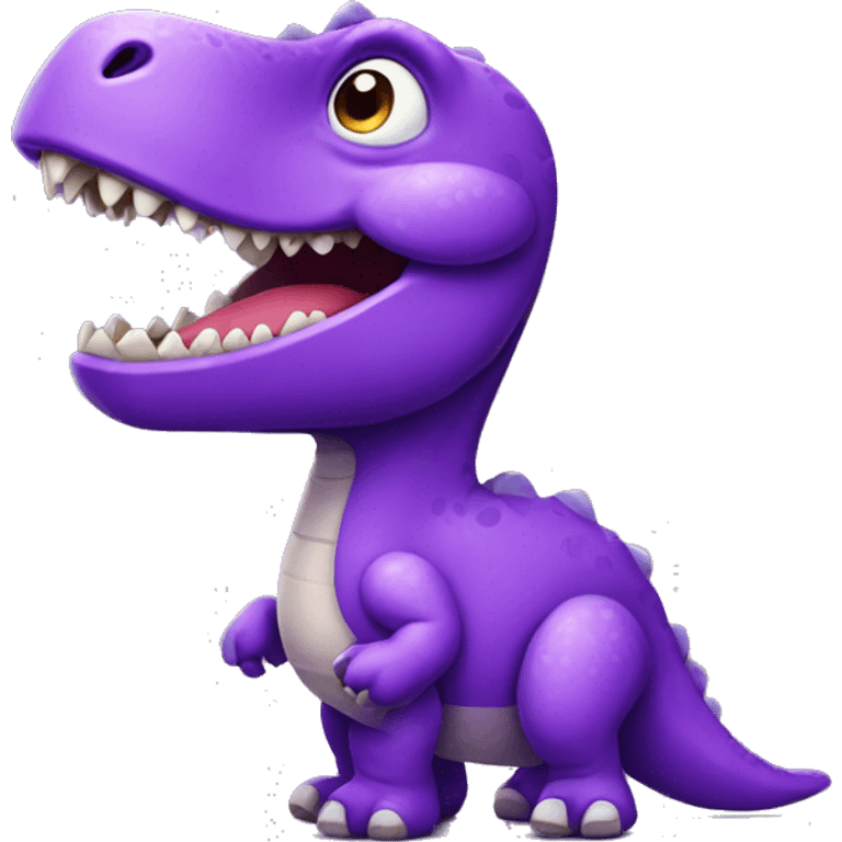 Funny purple dinosaur emoji