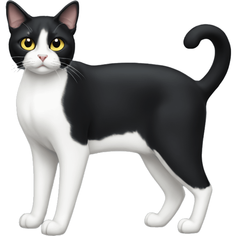 Tuxedo Cat Breed Full Body emoji