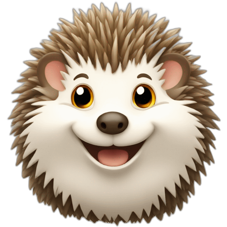 smiling hedgehog playing games emoji