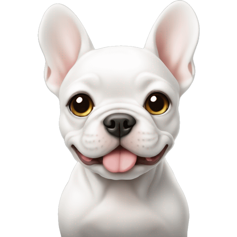 White Frenchie puppy emoji