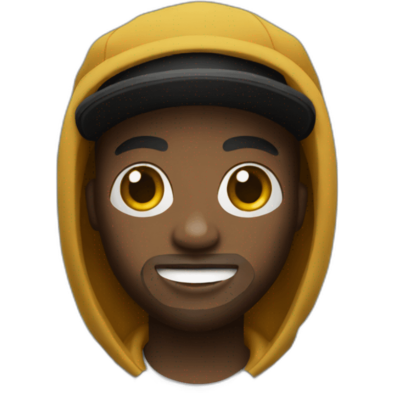 rapper with microphone emoji