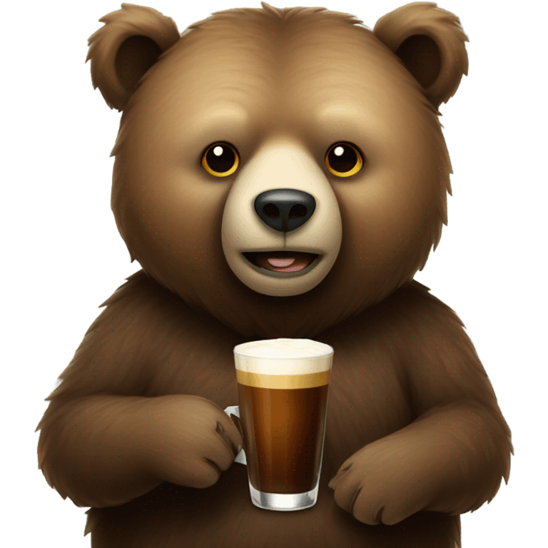 Bear with an espresso martini  emoji