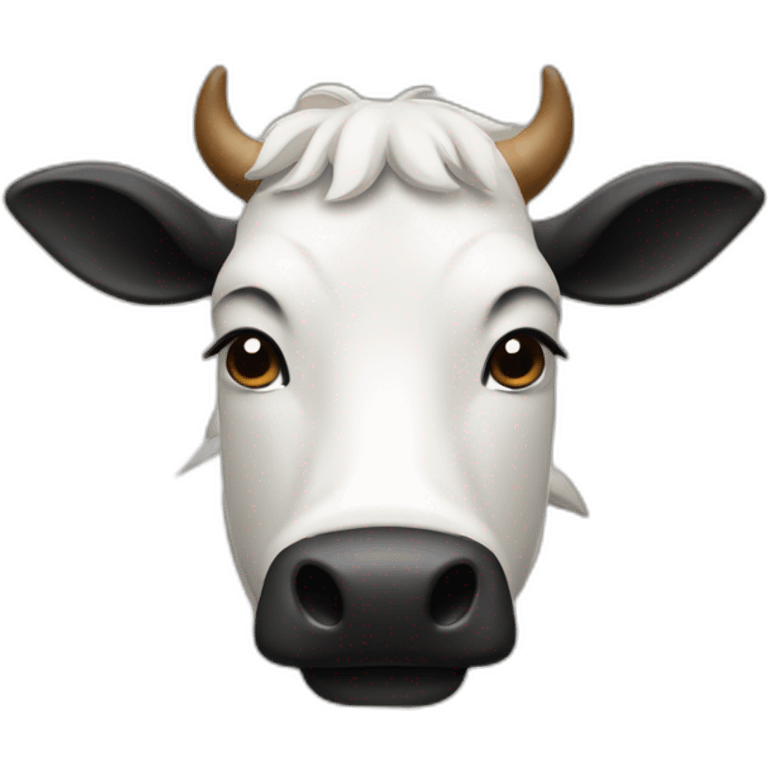 Vache sur une vache emoji