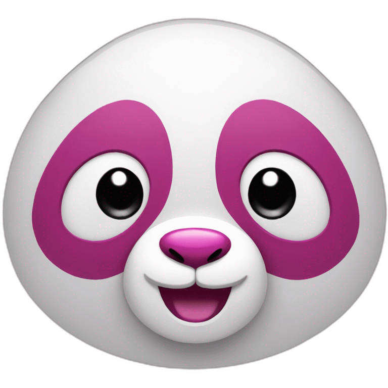 pink panda happy face emoji