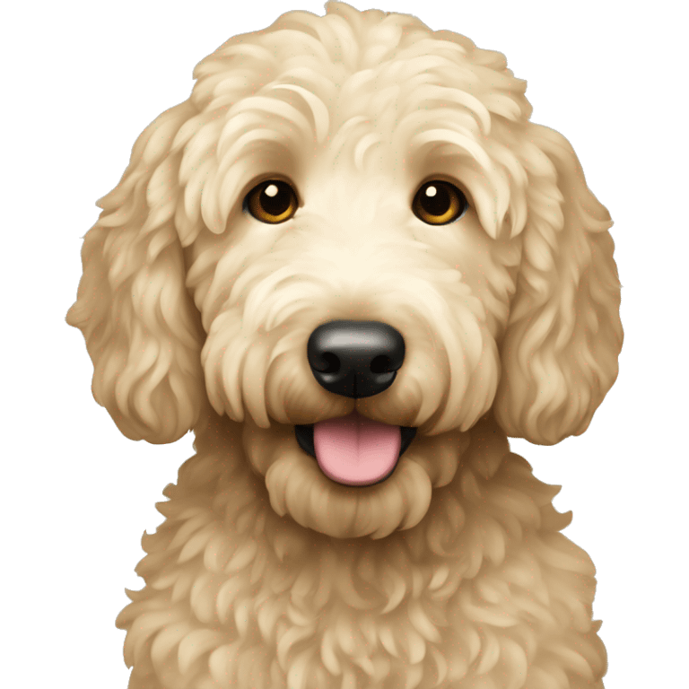 Cream goldendoodle emoji