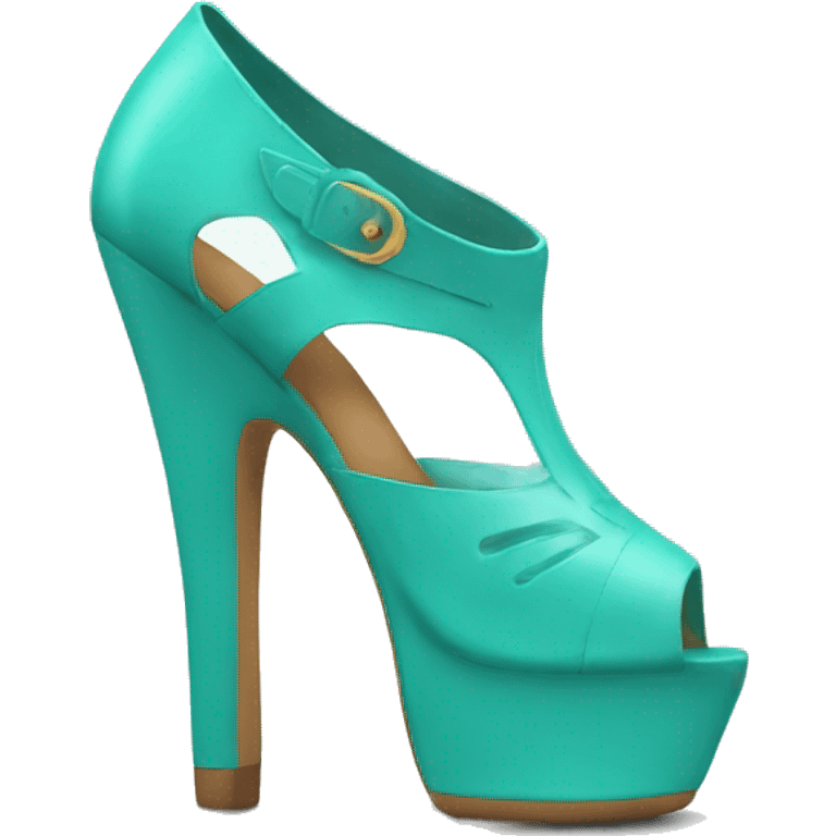 turquoise heel emoji