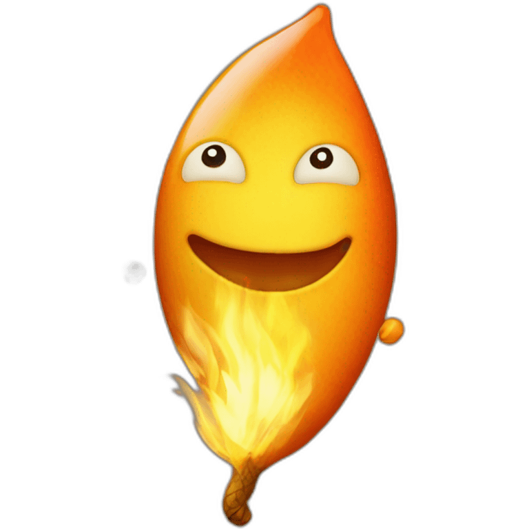 une larve au coin du feu emoji