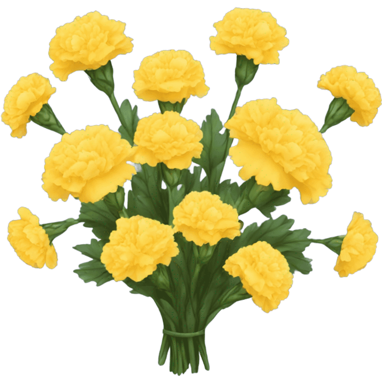 Bouquet of yellow carnations emoji