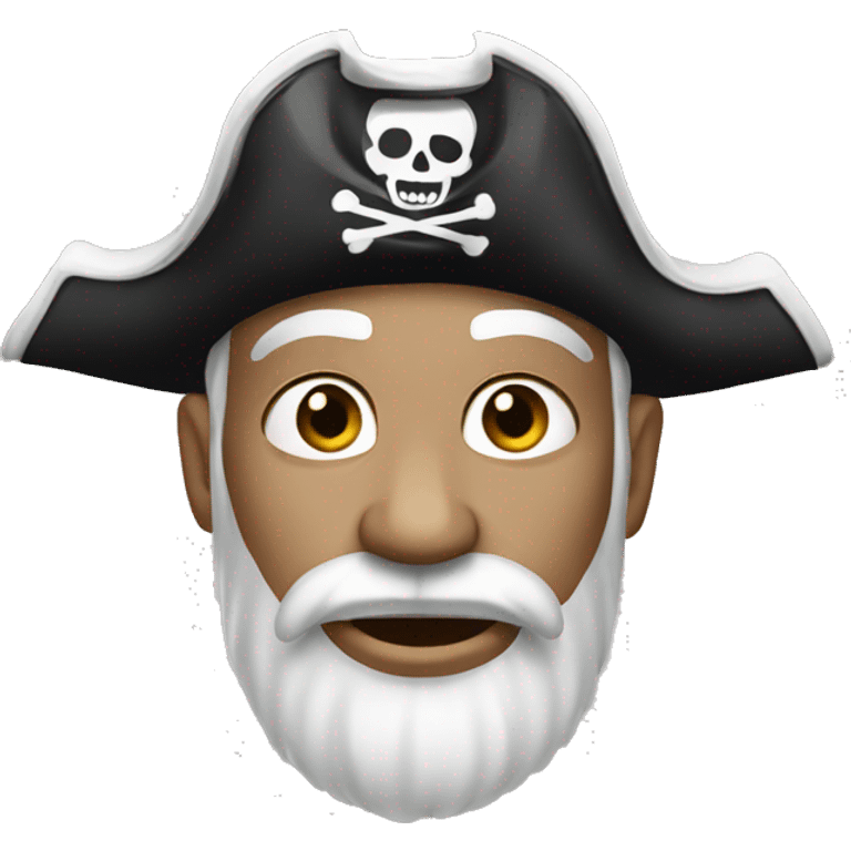 pirate with white skin, portrait  emoji