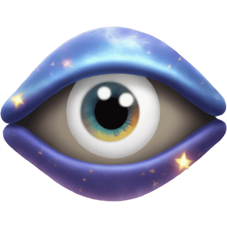 Magical eyeball with beautiful smoke behind with sparkles ￼ emoji