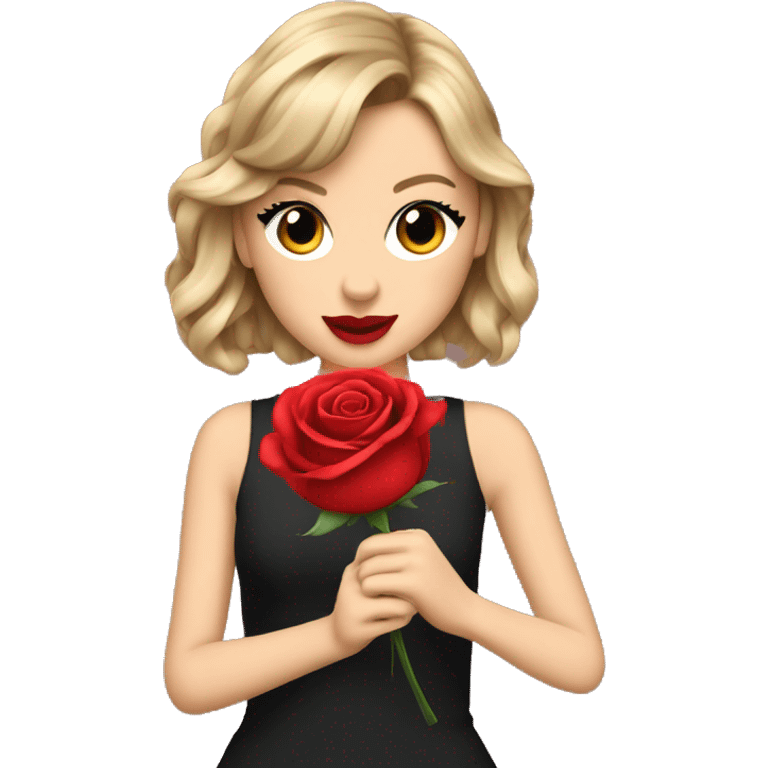 Taylor swift with a rose  emoji