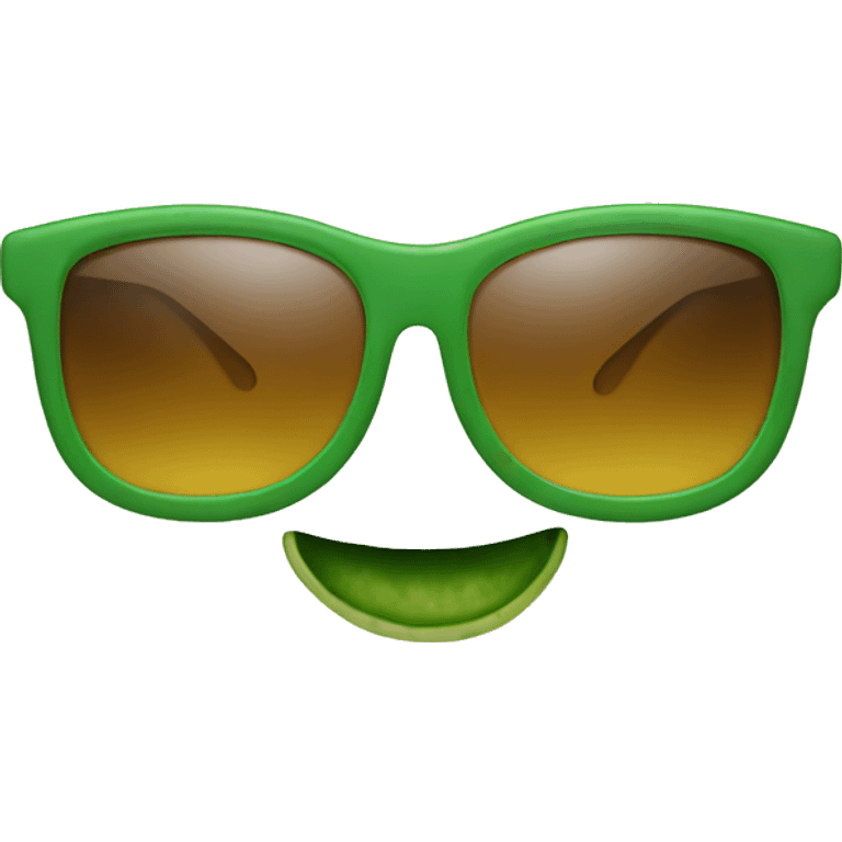 Emoji with cucumber sunglasses emoji