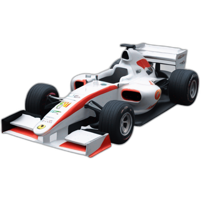 Carro de Formula 1 manejado por un pejelagarto emoji