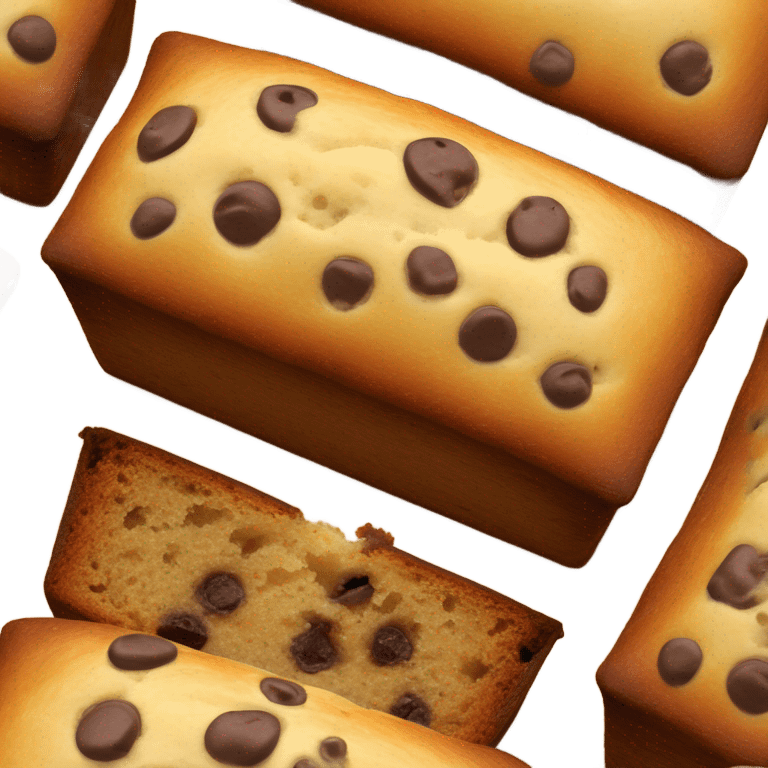 Banana bread with chocolate chips inside emoji