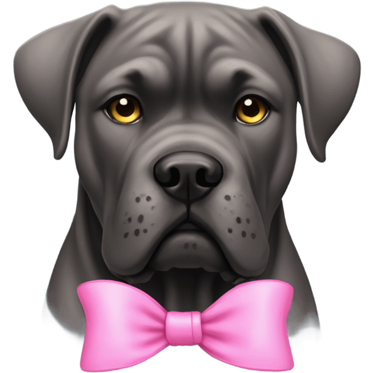 cane corso with pink bow emoji