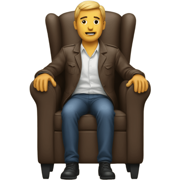 Man sitting in chair emoji