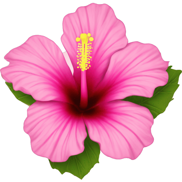 hibiscus flower pink emoji