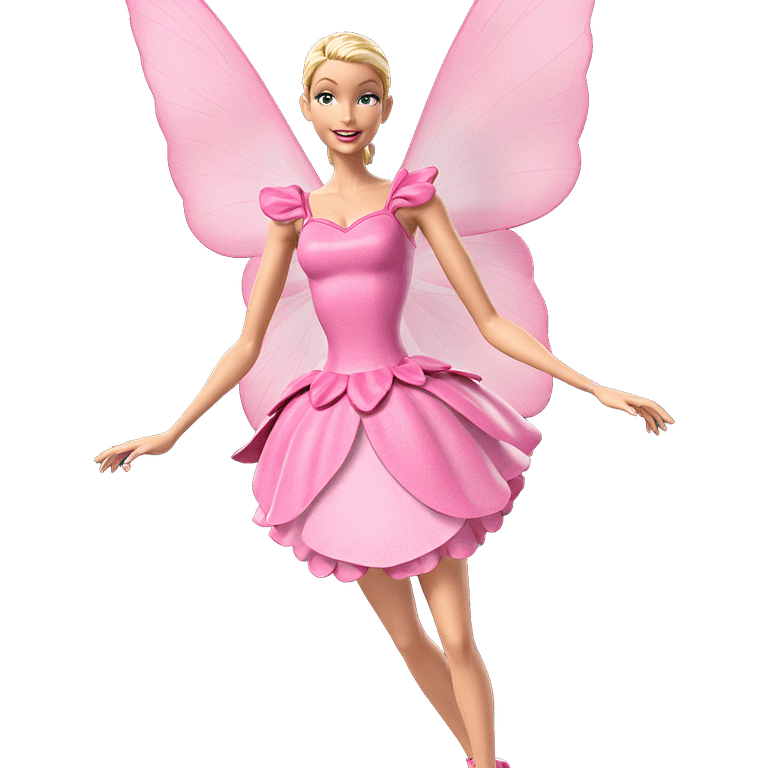 blonde fairy in pink dress emoji