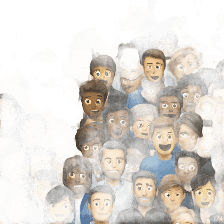 a crowded place emoji