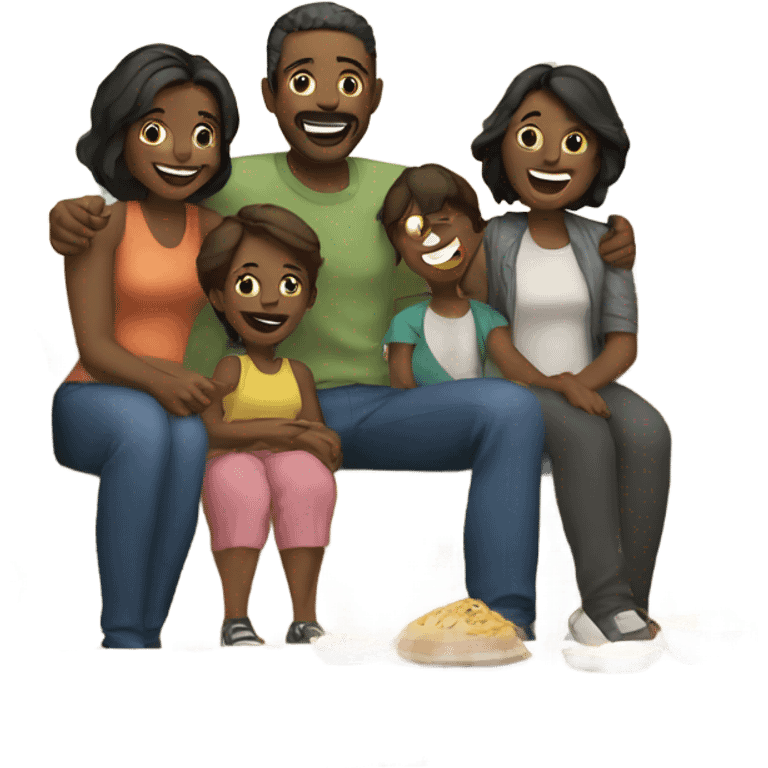 Family enjoying time together emoji