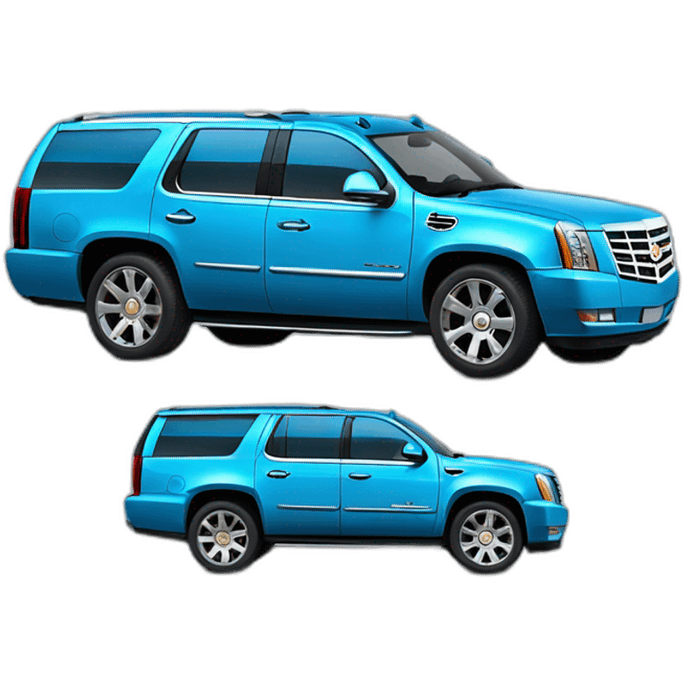 Sky blue Cadillac Escalade emoji