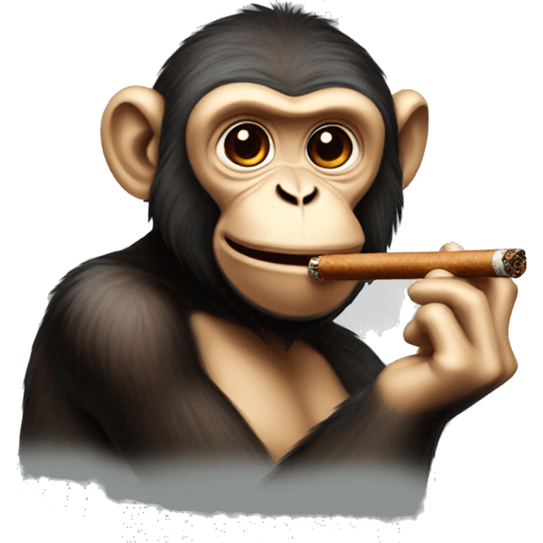 Monkey with cigar emoji