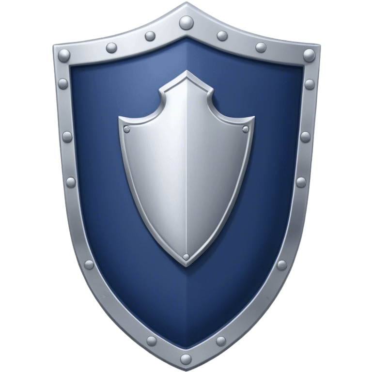 a navy blue shield with a gauntlet in front emoji