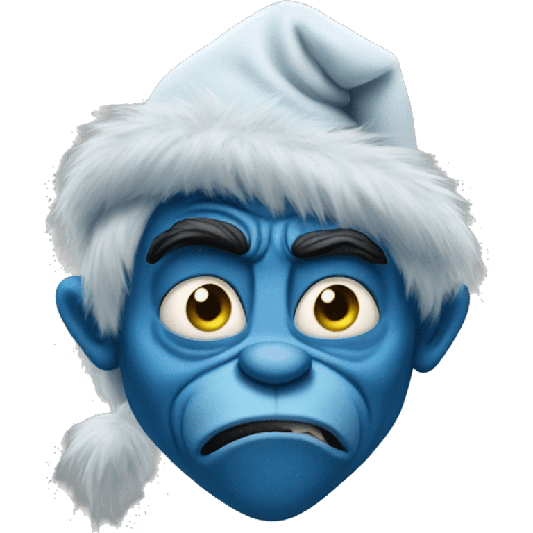 Blue grinch as a baddie emoji