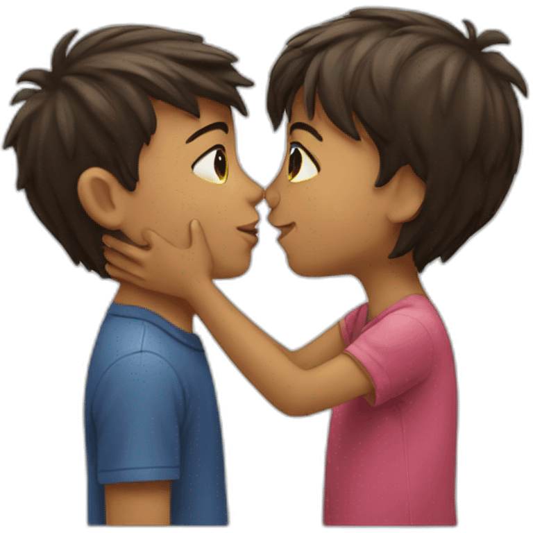 Boy and girl kissing  emoji