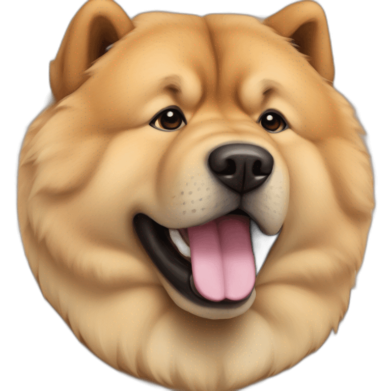 Un chow chow qui cour emoji