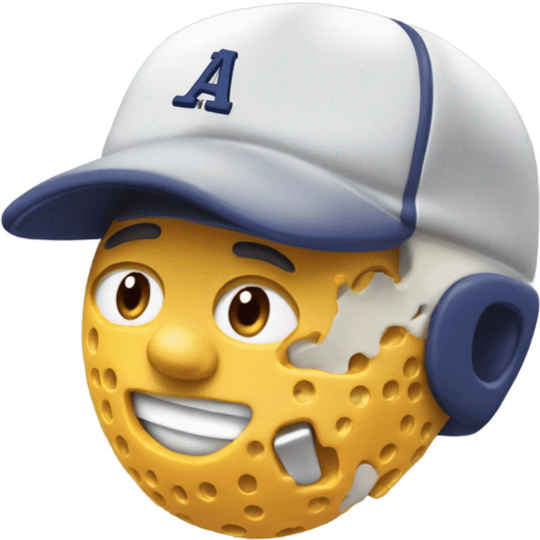 Baseball player cheese emoji