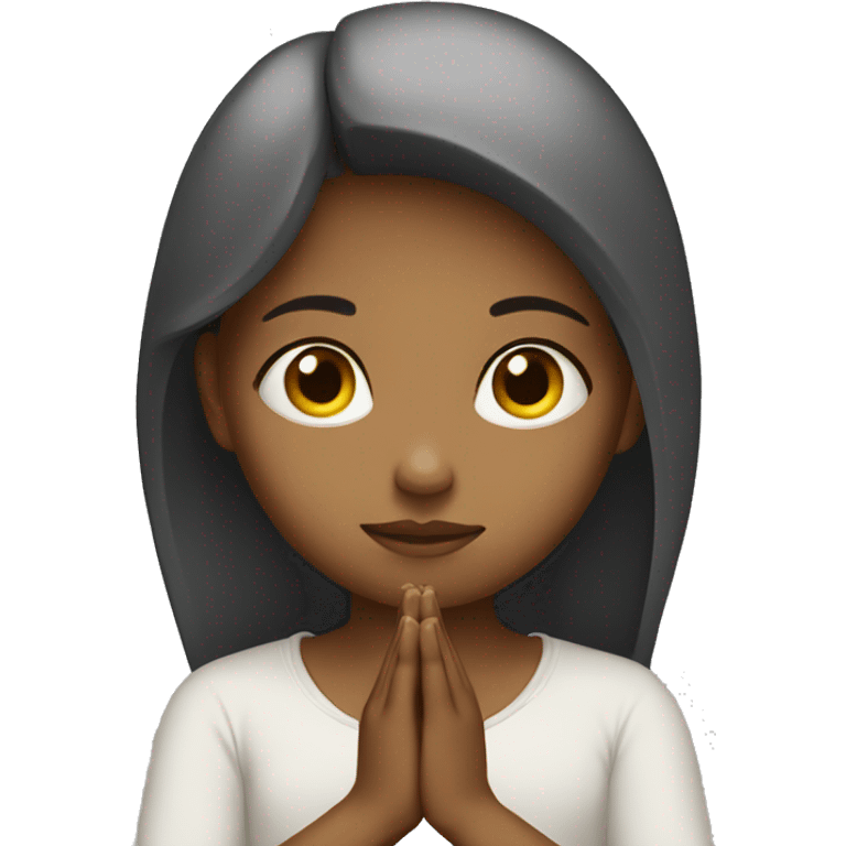 Girl praying emoji