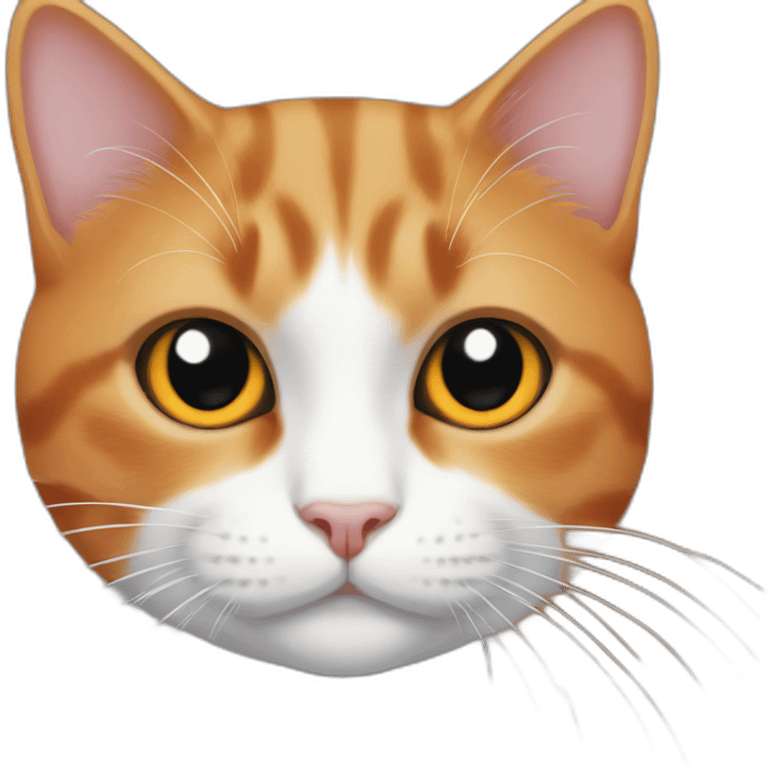 orange black and white cat emoji