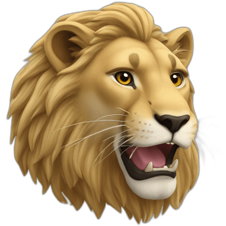 Un lion attaque une guépard emoji